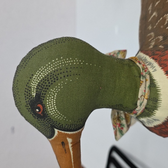 Vintage Stuffed Mallard Duck Doorstop Handmade - Picture 10 of 11